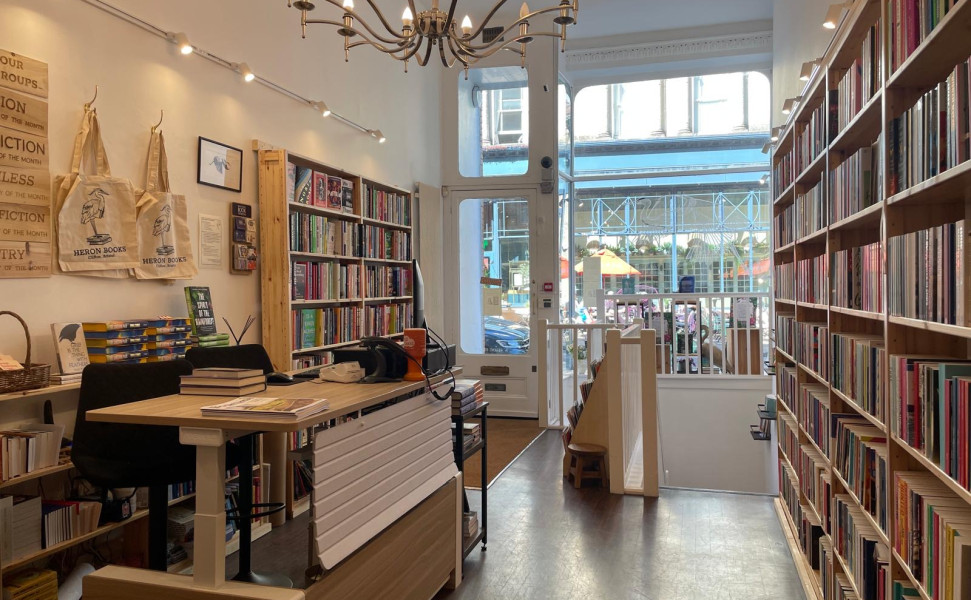 Heron Books front inside with till area