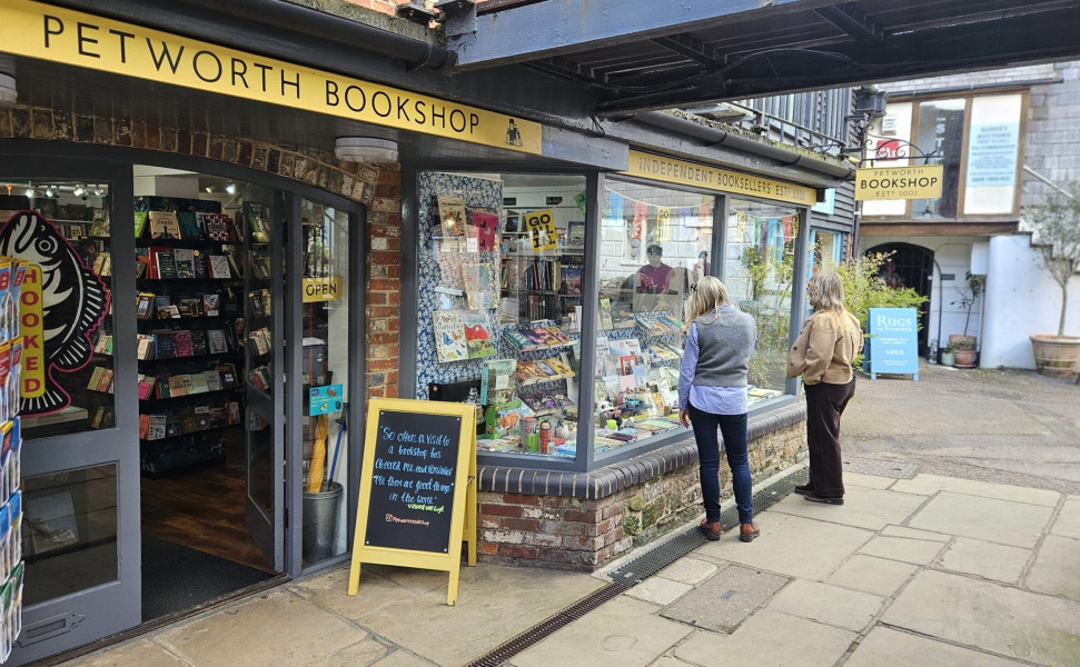 Petworth Bookshop shop front and entrance