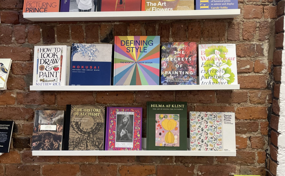 Interior shot of books on shelves